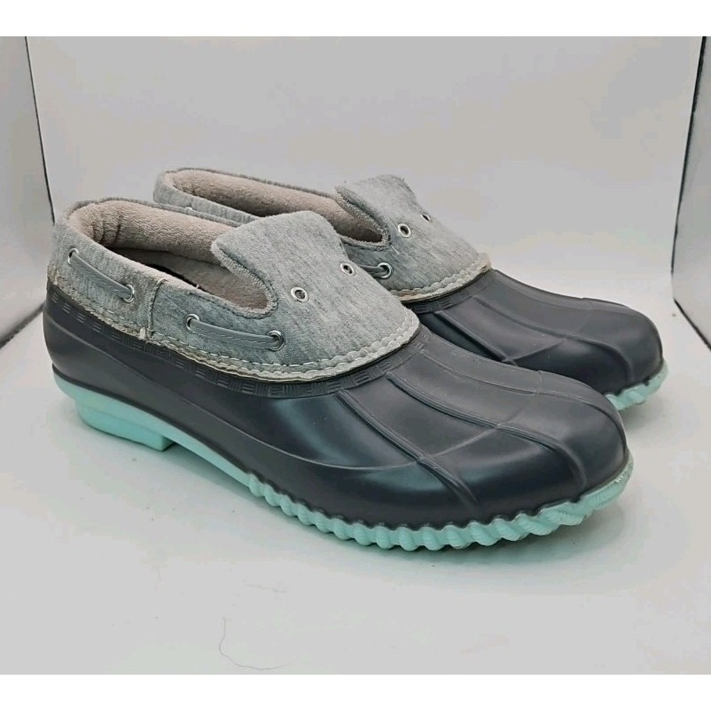 MAGELLAN Outdoor Gray Slip-on Rain Garden Shoes Womens Sz 9 Duck Charming   #407